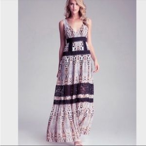 ❌SOLD❌NWT Bebe lace trimmed maxi dress